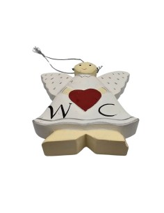 Drewniana zawieszka „Anioł WC” – uroczy akcent z humorem i sercem 2