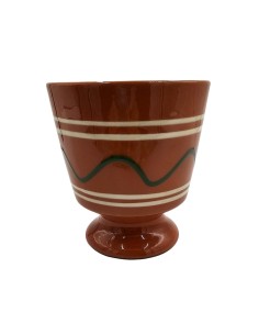 Ceramiczny kielich dekoracyjny z ręcznym zdobieniem