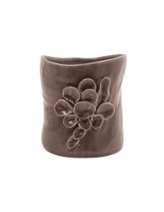 Skandynawski wazon ceramiczny z kwiatowym motywem