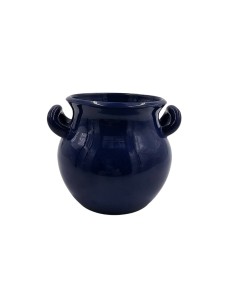 Wazon ceramiczny Öganäs – szkliwiony chabrowy, Szwecja