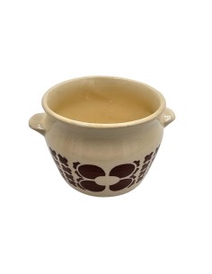Dekoracyjny ceramiczny garnuszek z uchwytami – retro akcent z duszą